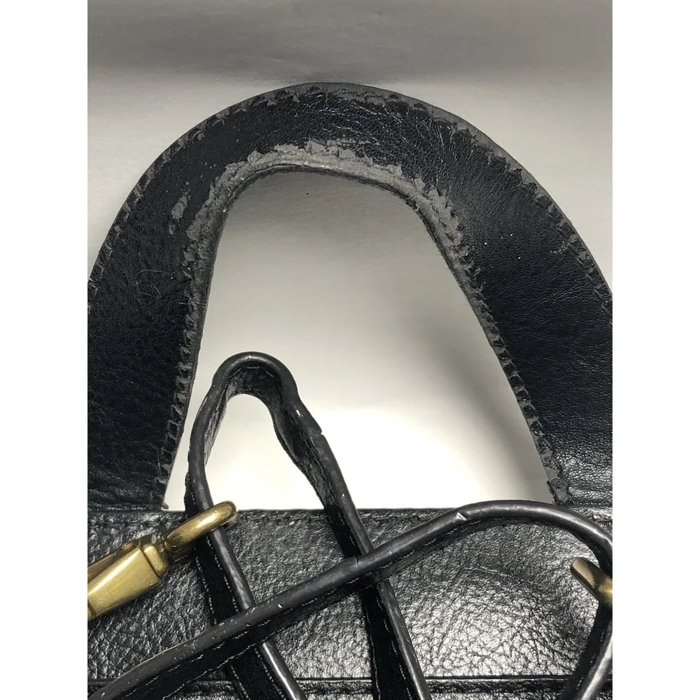 Fossil Amelia Black Leather Convertible Backpack‎ Bag DAMAGED